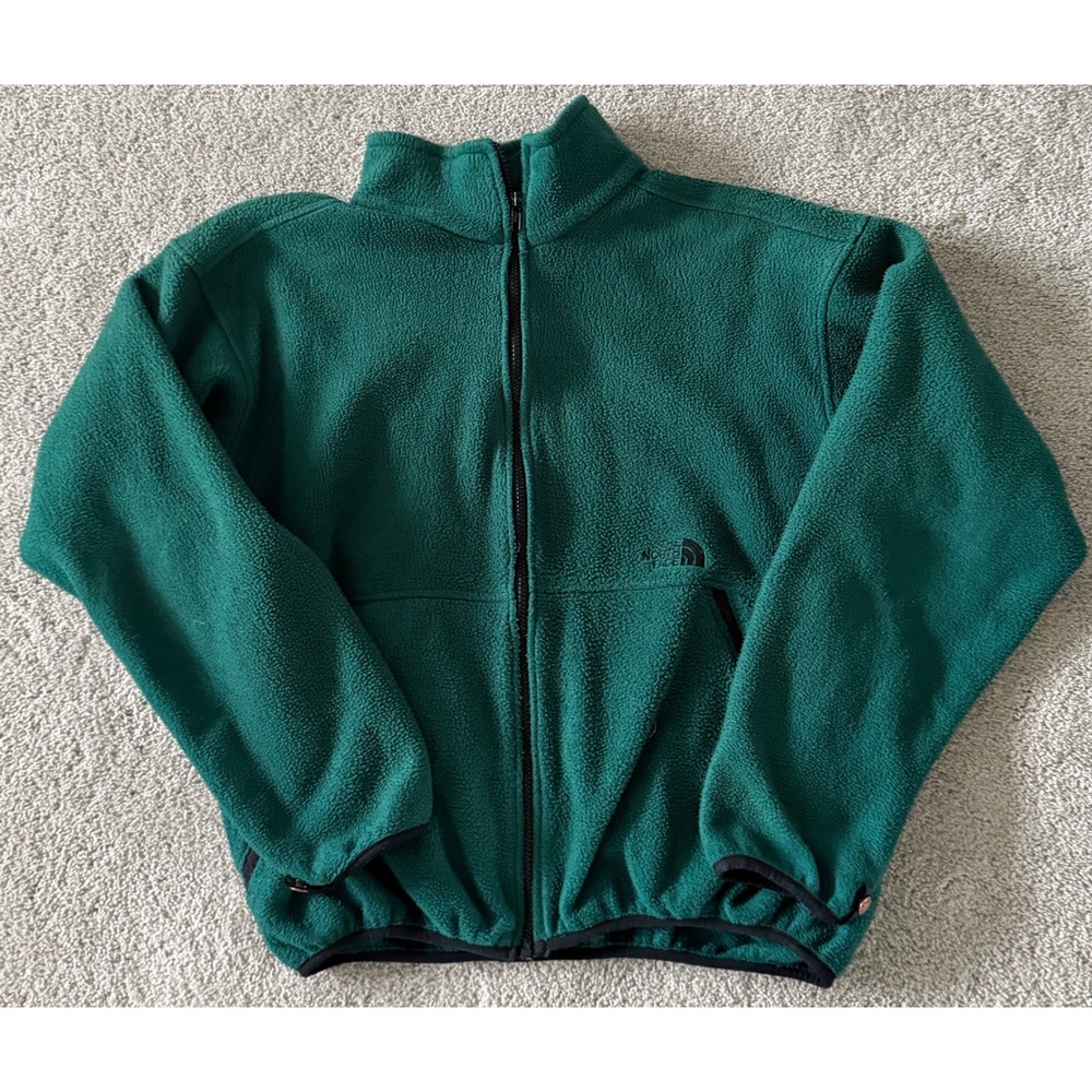 Vintage The North Face Fleece Jacket Mens Large Green Full Zip Gorpcore